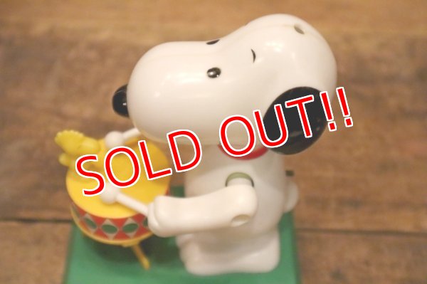 画像8: ct-240605-26 Snoopy / AVIVA 1970's Wind-Up Action Toy "Drummer" ※帽子パーツ違い