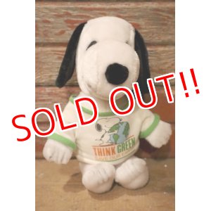 画像: ct-241230-05 Snoopy / Applause 1990's Plush Doll "THINK GREEN SAVE OUR EARTH"