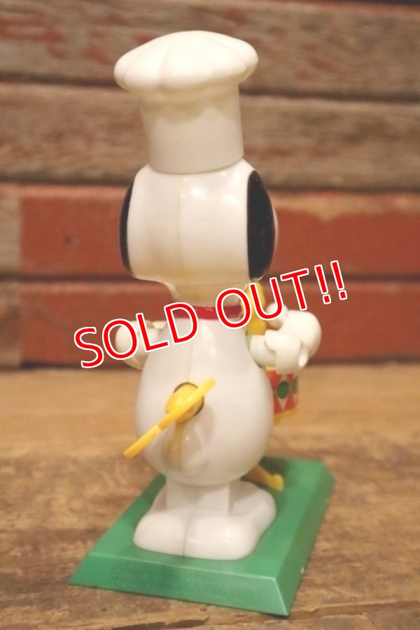 画像6: ct-240605-26 Snoopy / AVIVA 1970's Wind-Up Action Toy "Drummer" ※帽子パーツ違い