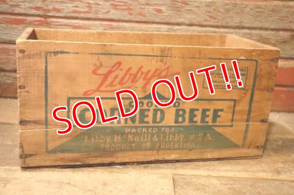 画像1: dp-241106-02 Libby McNeill & Libby Corned Beef 1950's Wood Box