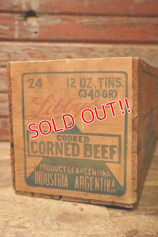 画像8: dp-241106-02 Libby McNeill & Libby Corned Beef 1950's Wood Box