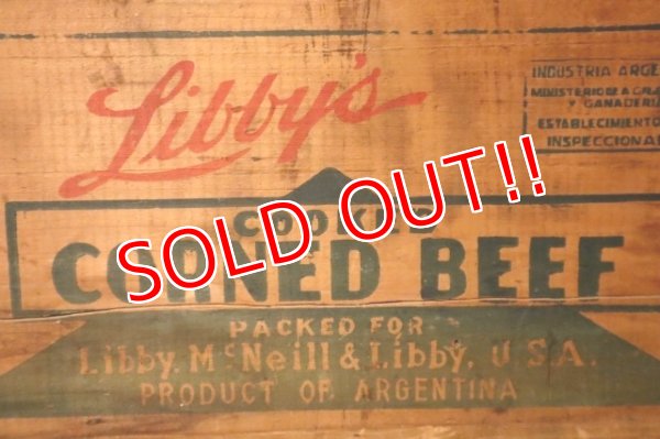 画像2: dp-241106-02 Libby McNeill & Libby Corned Beef 1950's Wood Box