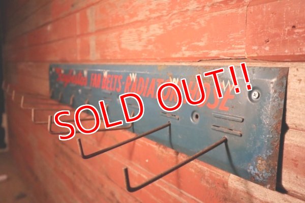 画像6: dp-241225-10 Raybestos 1950's FAN-BELTS RADIATOR HOSE Metal Hook Rack