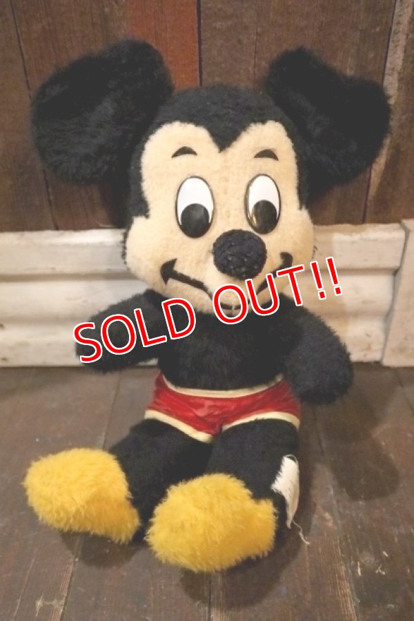 画像1: ct-241225-17 Mickey Mouse / 1970's Plush Doll