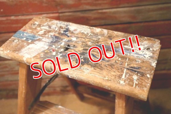 画像3: dp-241106-01 Vintage Wood Step Ladder