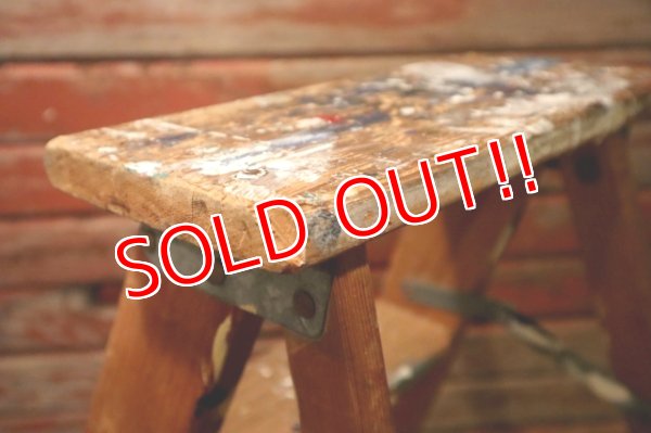 画像8: dp-241106-01 Vintage Wood Step Ladder