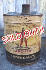 画像: dp-241230-09 ARCHER PETROLEUM CORP / 1940's-1950's LUBRICANTS 5 U.S. GALLONS CAN