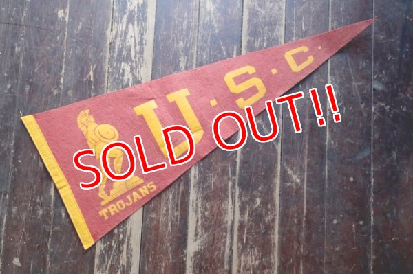 画像1: dp-241106-25 U.S.C.(University of Southern California) TROJANS Vintage Pennant