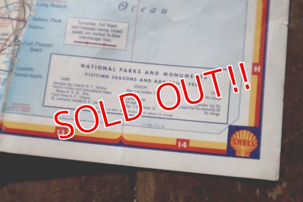 画像7: dp-240605-06 SHELL / 1950's Road Map "NORTH ATLANTIC STATES"