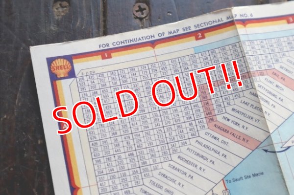 画像6: dp-240605-06 SHELL / 1950's Road Map "NORTH ATLANTIC STATES"