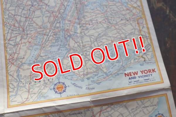 画像10: dp-240605-06 SHELL / 1950's Road Map "NORTH ATLANTIC STATES"