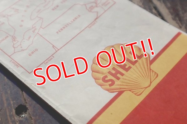 画像2: dp-240605-06 SHELL / 1950's Road Map "NORTH ATLANTIC STATES"