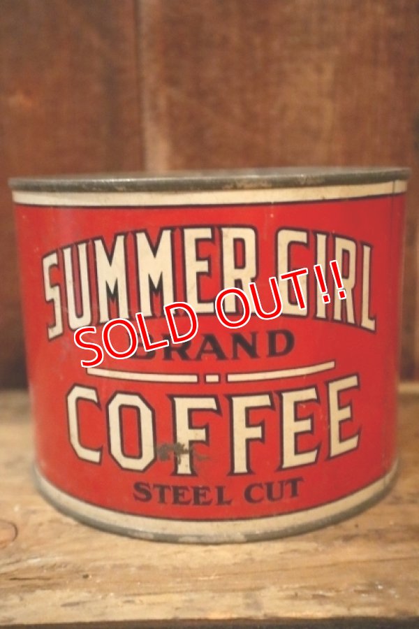 画像1: dp-250205-77 THE H.D. LEE MERCANTILE CO. SUMMER GIRL BRAND COFFEE CAN