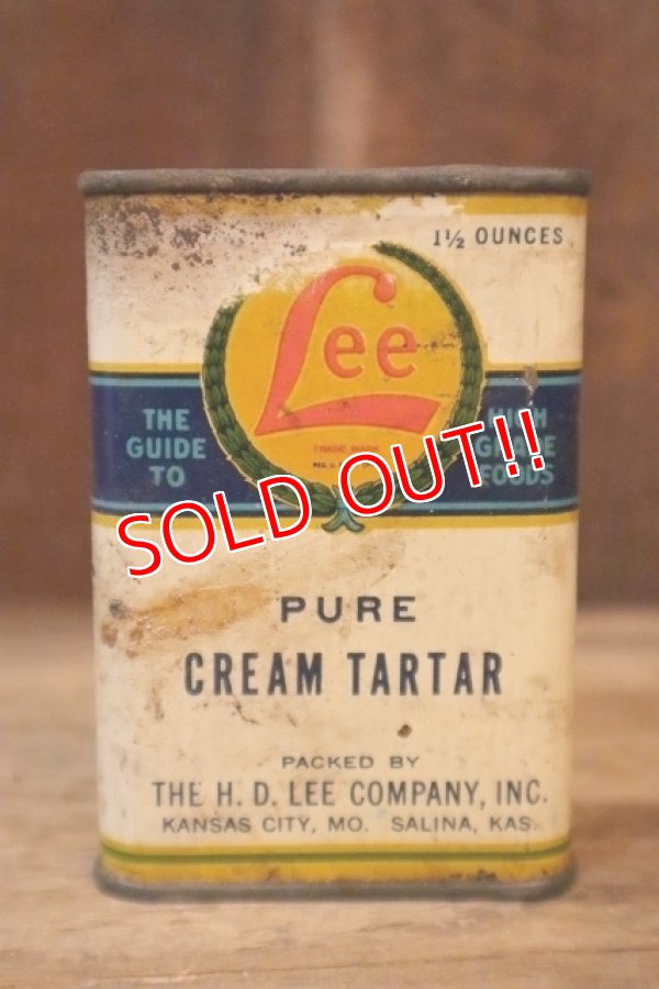 画像2: dp-250205-77 THE H.D. LEE COMPANY PURE CREAM TARTAR CAN