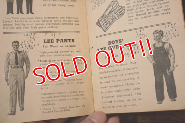 画像8: dp-250205-77 1950's Lee OVERALL TIME BOOK