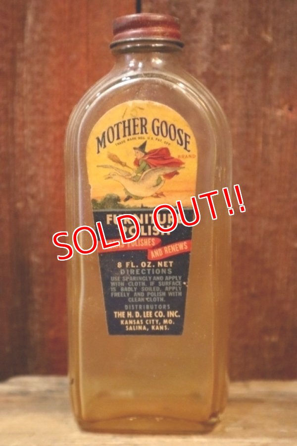 画像1: dp-250205-77 THE H.D. LEE COMPANY MOTHER GOOSE FURNITURE POLISH BOTTLE
