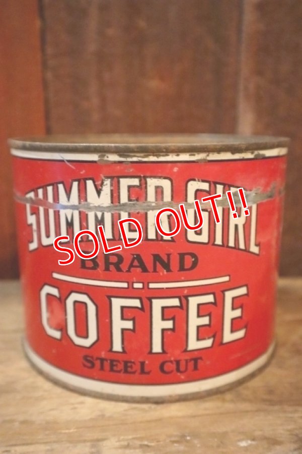 画像1: dp-250205-77 THE H.D. LEE MERCANTILE CO. SUMMER GIRL BRAND COFFEE CAN