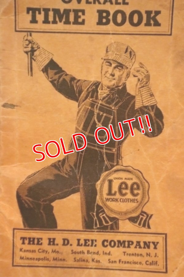 画像2: dp-250205-77 1950's Lee OVERALL TIME BOOK