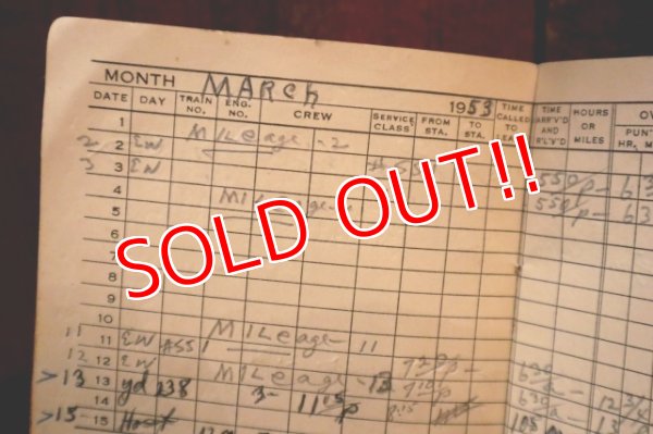 画像5: dp-250205-77 1950's Lee OVERALL TIME BOOK