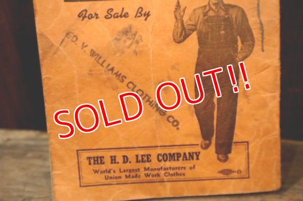 画像12: dp-250205-77 1950's Lee OVERALL TIME BOOK