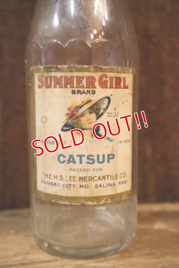画像2: dp-250205-77 THE H.D. LEE MERCANTILE CO. SUMMER GIRL BRAND CATSUP BOTTLE