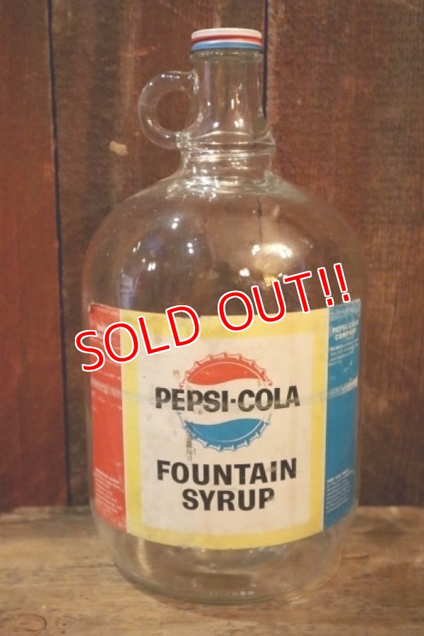 画像1: dp-250205-08 PEPSI COLA 1960's FOUNTAIN SYRUP 1 GALLON BOTTLE