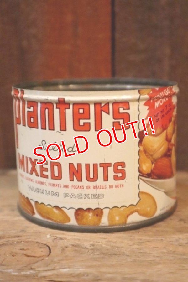 画像3: ct-250205-78 PLANTERS / MR.PEANUT 1950's Salted MIXED NUTS TIN CAN