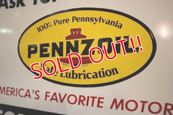 画像2: dp-250205-61 PENNZOIL 1970's Menu Board Metal Sign