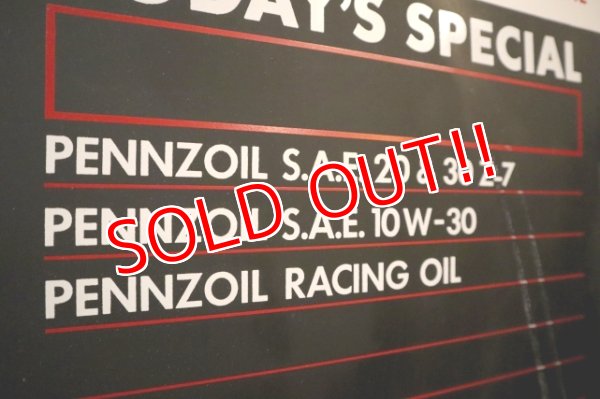 画像5: dp-250205-61 PENNZOIL 1970's Menu Board Metal Sign