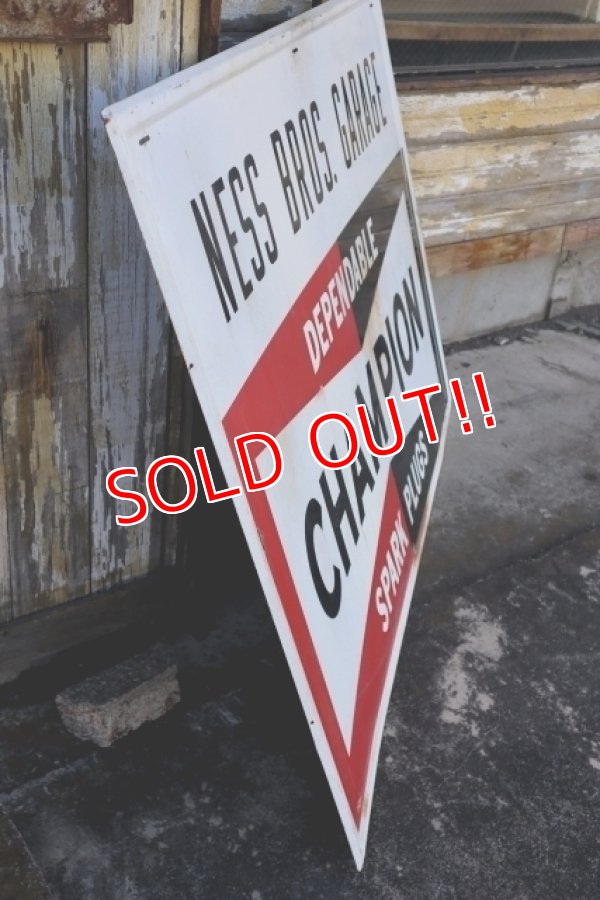 画像12: dp-250205-56 CHAMPION 1960's-1970's Metal Sign