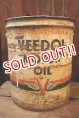画像: dp-250205-68 VEEDOL MOTOR OIL 1950's 5 U.S. GALLONS CAN