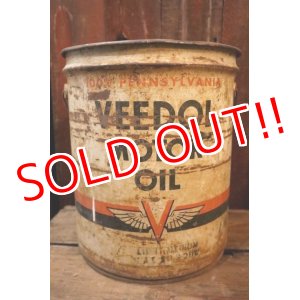 画像: dp-250205-68 VEEDOL MOTOR OIL 1950's 5 U.S. GALLONS CAN