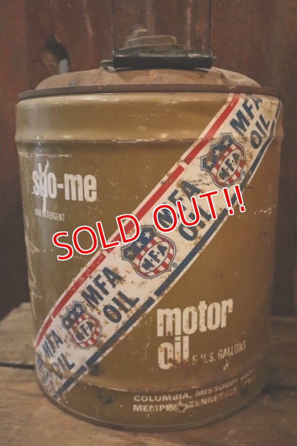 画像3: dp-250205-73 M・F・A  MOTOR OIL 1970's 5 U.S. GALLONS CAN