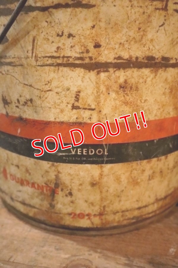 画像7: dp-250205-68 VEEDOL MOTOR OIL 1950's 5 U.S. GALLONS CAN
