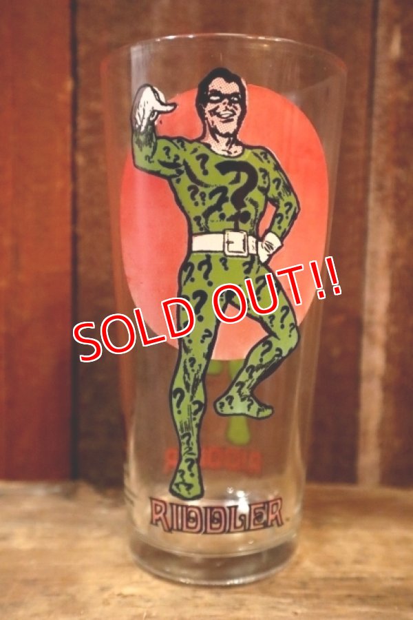 画像1: gs-250205-02 Riddler / PEPSI 1976 Collector Series Glass (色褪せ)