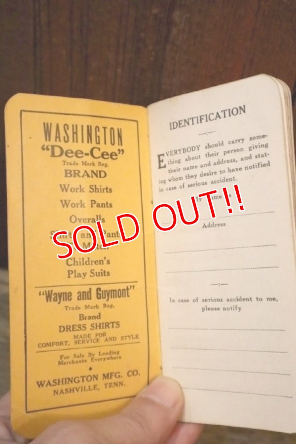 画像4: dp-250205-104 WASHINGTON "Dee-Cee" 1940's MEMO & CALENDAR