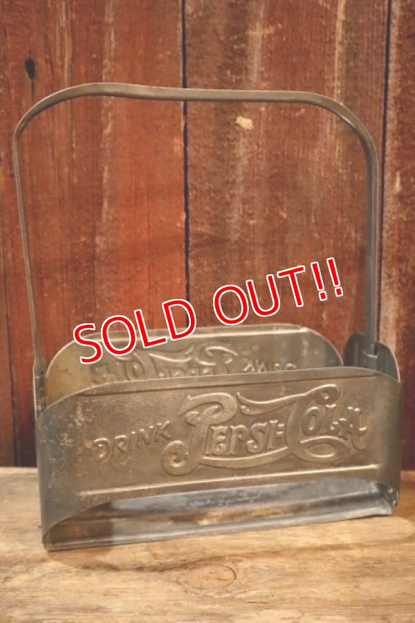 画像1: dp-250205-110 PEPSI:COLA 1940's Metal Bottle Carrier