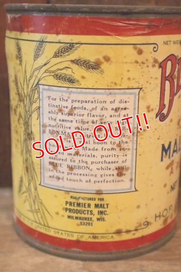 画像4: ct-250205-78 BLUE RIBBON MALT EXTRACT A PURE MALT SYRUP 1920's-1930's 48 OZ. CAN