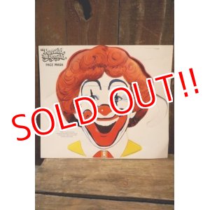 画像: ct-250205-05 McDonald's 1968 Ronald McDonald "Un-Used" Paper Face Mask