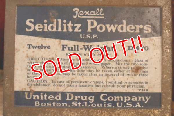画像2: ct-250205-78 United Drug Company 1930's-1940's Seidlitz Powders TIN CAN