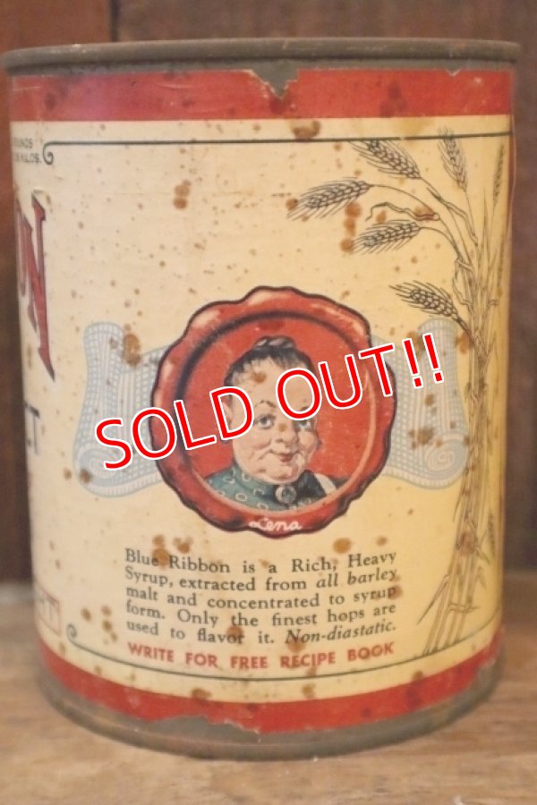 画像3: ct-250205-78 BLUE RIBBON MALT EXTRACT A PURE MALT SYRUP 1920's-1930's 48 OZ. CAN