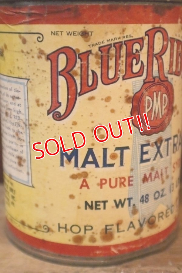 画像2: ct-250205-78 BLUE RIBBON MALT EXTRACT A PURE MALT SYRUP 1920's-1930's 48 OZ. CAN