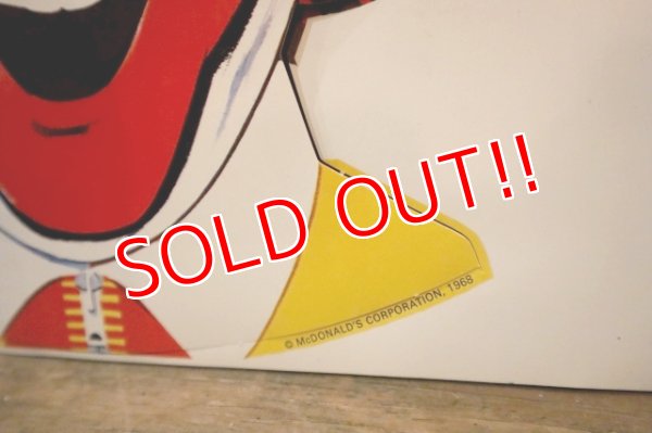 画像5: ct-250205-05 McDonald's 1968 Ronald McDonald "Un-Used" Paper Face Mask