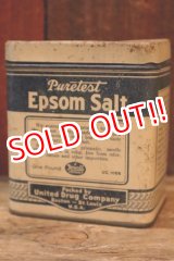 画像: ct-250205-78 United Drug Company 1940's Epson Salt TIN CAN