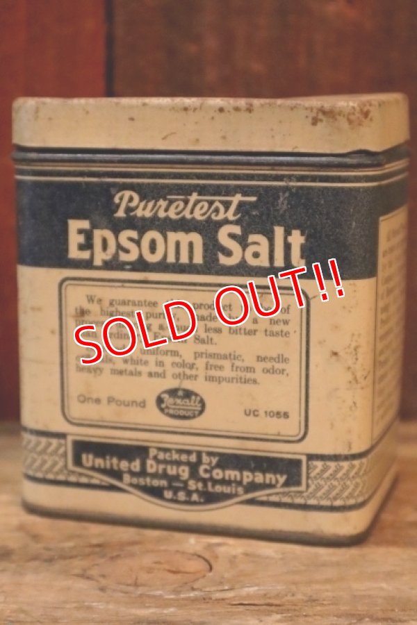 画像1: ct-250205-78 United Drug Company 1940's Epson Salt TIN CAN