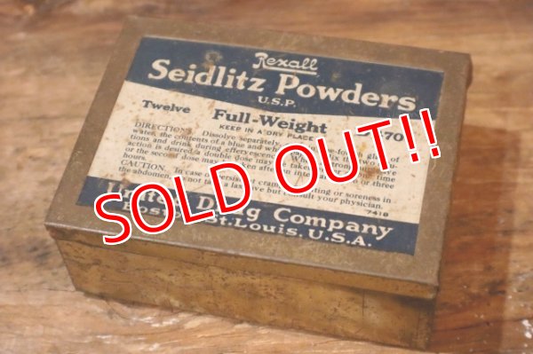 画像1: ct-250205-78 United Drug Company 1930's-1940's Seidlitz Powders TIN CAN