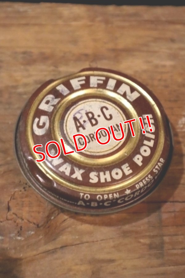 画像1: dp-250205-112 GRIFFIN A・B・C CORDOVAN WAX SHOE POLISH TIN CAN