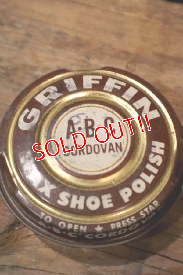 画像2: dp-250205-112 GRIFFIN A・B・C CORDOVAN WAX SHOE POLISH TIN CAN
