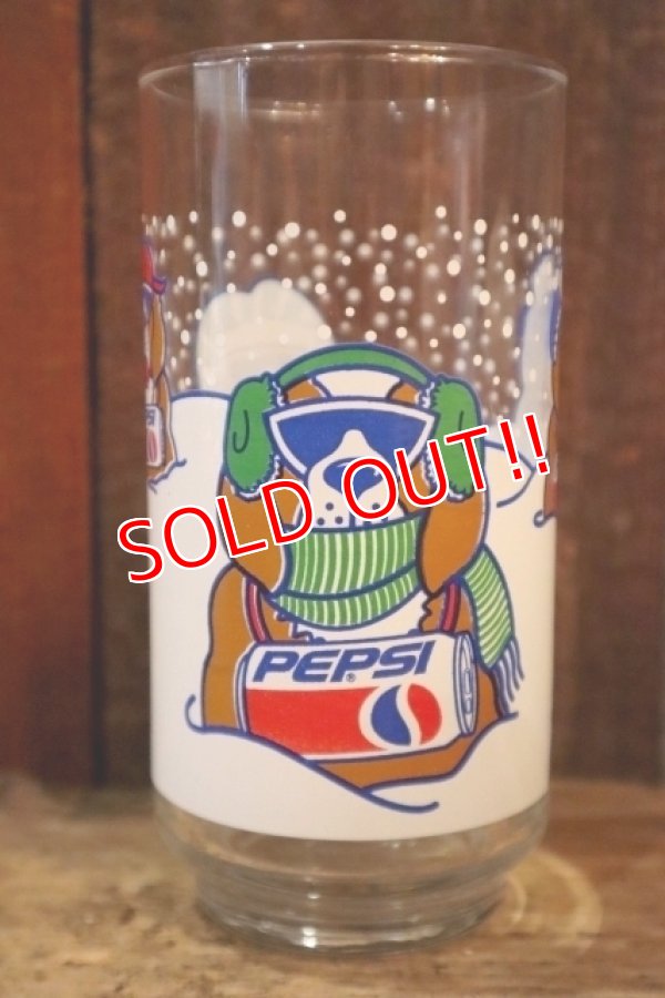 画像1: gs-250205-49 PEPSI 1990's HOLIDAY GLASS "Dogs"