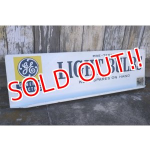 画像: dp-250205-62 GENERAL ELECTRIC / LIGHT BULBS 1960's-1970's W-sided Metal Sign